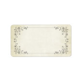 エレガントヴィンテージアンティーク擦り切れたルック |アド空白のレス ラベル (正面)