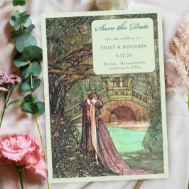 エレガントヴィンテージアールヌーボーフォレ結婚スト セーブザデート