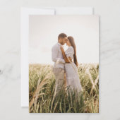 エレガントヴィンテージアールヌーボーフローラ結婚写真 招待状 (裏面)