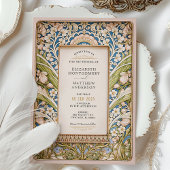 エレガントヴィンテージアールヌーボー結婚フローラ 招待状