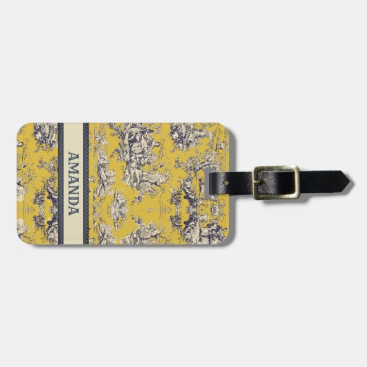 エレガントヴィンテージイエローレイクトイレデジュイ ラゲッジタグ (正面横)