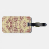 エレガントヴィンテージイエローレッドレイクトイレデジュイ ラゲッジタグ (裏面横)