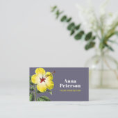 エレガントヴィンテージイモダンロハワイアンハイビスカス 名刺 (スタンド正面)