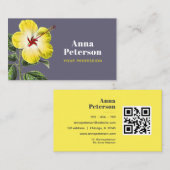 エレガントヴィンテージイモダンロハワイアンハイビスカス 名刺 (正面/裏面)