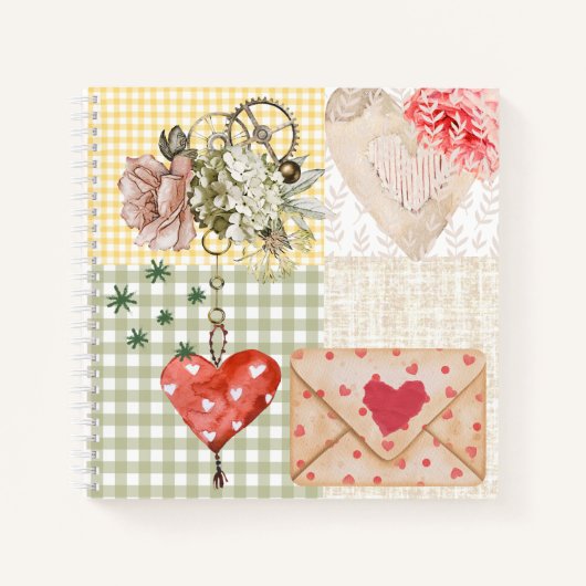 エレガントヴィンテージイラストスクラップブック ノートブック (正面)