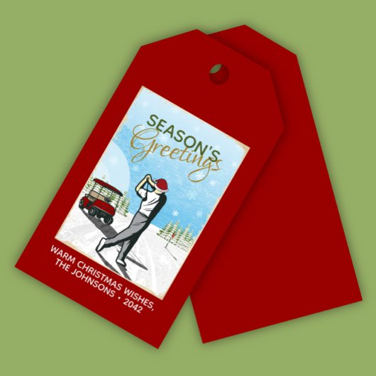 エレガントヴィンテージインスパイアグ・クリスマス ギフトタグ