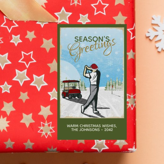 エレガントヴィンテージインスパイアグ・クリスマス 長方形シール