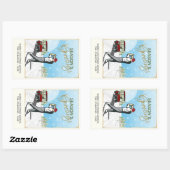 エレガントヴィンテージインスパイアグ・クリスマス 長方形シール (シート)