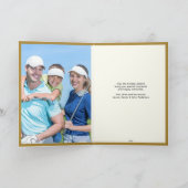 エレガントヴィンテージインスパイアゴルフフォトクリスマス シーズンカード (内部)