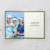 エレガントヴィンテージインスパイアゴルフフォトクリスマス シーズンカード (内部)