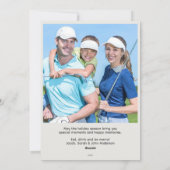 エレガントヴィンテージインスパイアゴルフフォトクリスマス シーズンカード (裏面)