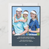 エレガントヴィンテージインスパイアゴルフフォトクリスマス シーズンカード (裏面)