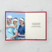 エレガントヴィンテージインスパイアゴルフフォトクリスマス シーズンカード (内部)