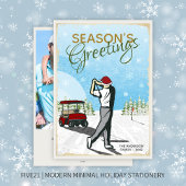 エレガントヴィンテージインスパイアゴルフフォトクリスマス シーズンカード