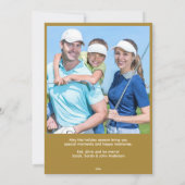 エレガントヴィンテージインスパイアゴルフフォトクリスマス シーズンカード (裏面)