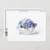 エレガントヴィンテージイースター忘れパープル ポストカード (正面/裏面)