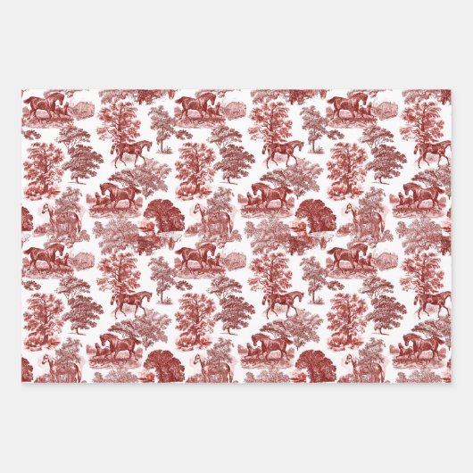 エレガントヴィンテージウマ素朴ンドカントリー ラッピングペーパーシート (正面3)