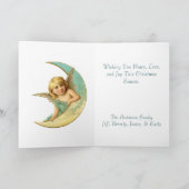 エレガントヴィンテージエンジェル&ムーンカスタムクリスマス シーズンカード (内部)