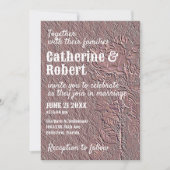 エレガントヴィンテージエンボスバラゴールドフォイル結婚ズ 招待状 (正面)