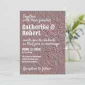 エレガントヴィンテージエンボスバラゴールドフォイル結婚ズ 招待状 (スタンド正面)