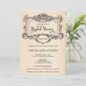 エレガントヴィンテージオーナメントブライダルシャワー 招待状 (スタンド正面)