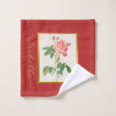 エレガントヴィンテージカスタマイズの色と文字 バスタオルセット (ウォッシュタオル)