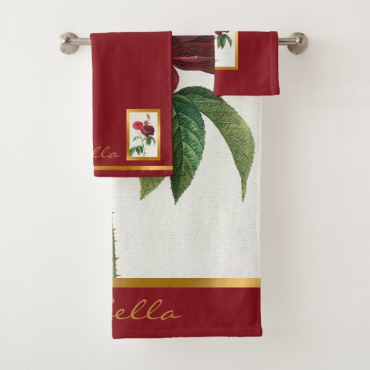 エレガントヴィンテージカスタマイズの色と文字 バスタオルセット (インサイチュ)
