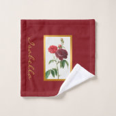 エレガントヴィンテージカスタマイズの色と文字 バスタオルセット (ウォッシュタオル)