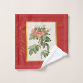 エレガントヴィンテージカスタマイズの色と文字 バスタオルセット (ウォッシュタオル)