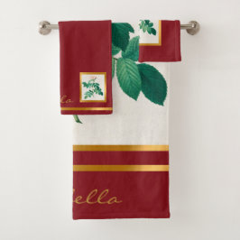 エレガントヴィンテージカスタマイズの色と文字 バスタオルセット