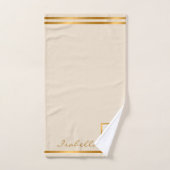 エレガントヴィンテージカスタマイズの色と文字 バスタオルセット (ハンドタオル)