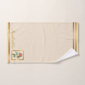 エレガントヴィンテージカスタマイズの色と文字 バスタオルセット (ハンドタオル)