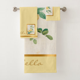 エレガントヴィンテージカスタマイズの色と文字 バスタオルセット