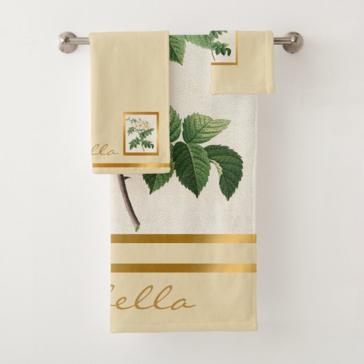 エレガントヴィンテージカスタマイズの色と文字 バスタオルセット (インサイチュ)