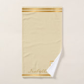 エレガントヴィンテージカスタマイズの色と文字 バスタオルセット (ハンドタオル)