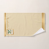 エレガントヴィンテージカスタマイズの色と文字 バスタオルセット (ハンドタオル)