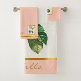 エレガントヴィンテージカスタマイズの色と文字 バスタオルセット