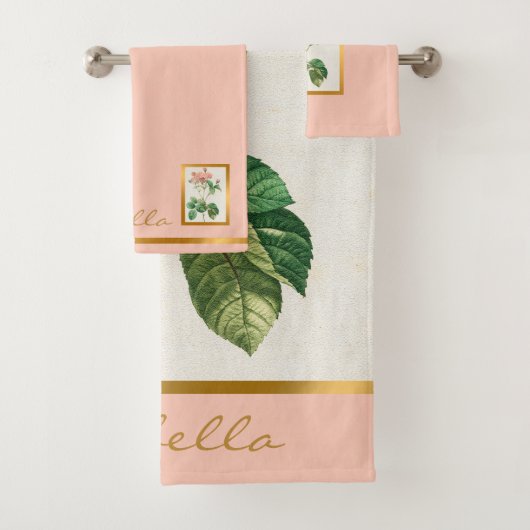 エレガントヴィンテージカスタマイズの色と文字 バスタオルセット (インサイチュ)
