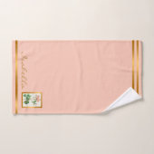 エレガントヴィンテージカスタマイズの色と文字 バスタオルセット (ハンドタオル)