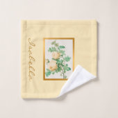 エレガントヴィンテージカスタマイズの色と文字 バスタオルセット (ウォッシュタオル)