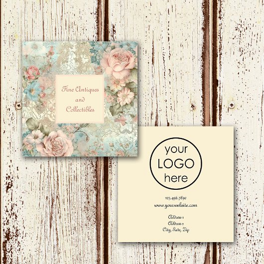 エレガントヴィンテージカスタムアンティーク店 スクエア名刺