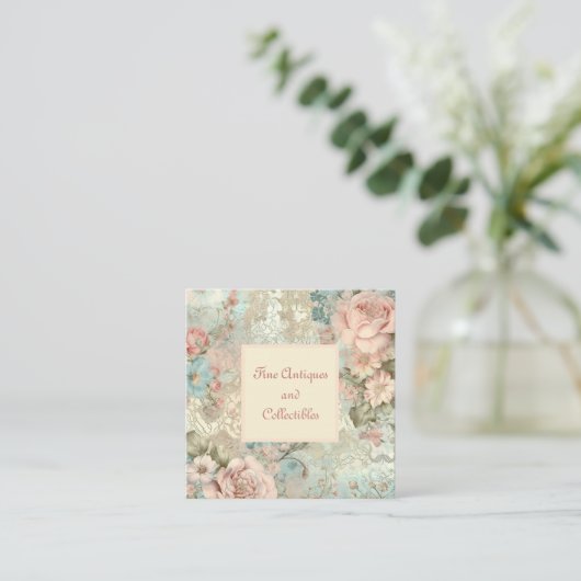 エレガントヴィンテージカスタムアンティーク店 スクエア名刺 (スタンド正面)