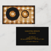 エレガントヴィンテージカッコいいカセットテープ 名刺 (正面/裏面)