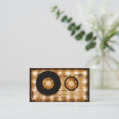 エレガントヴィンテージカッコいいカセットテープ 名刺 (スタンド正面)