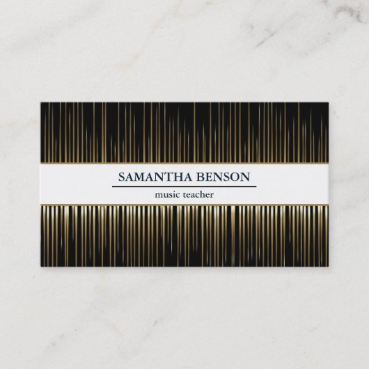 エレガントヴィンテージカッコいいカセットテープ 名刺 (正面)