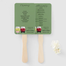 エレガントヴィンテージカップルワイン結婚式 プログラム