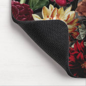 エレガントヴィンテージカラフルフローラモノグラム マウスパッド (コーナー)