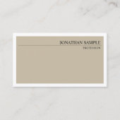 エレガントヴィンテージカラーシンプルシッモダンクプレーン 名刺 (正面)