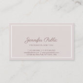 エレガントヴィンテージカラープロフェッショナルシンプルプレーン 名刺 (正面)