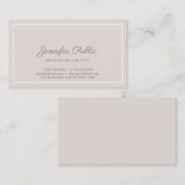 エレガントヴィンテージカラープロフェッショナルシンプルプレーン 名刺 (正面/裏面)